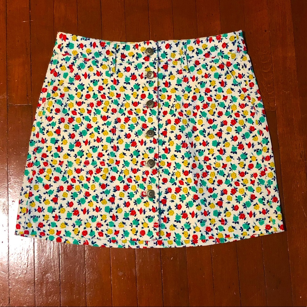 2/$50 NWT J Crew Floral Jean Mini Skirt